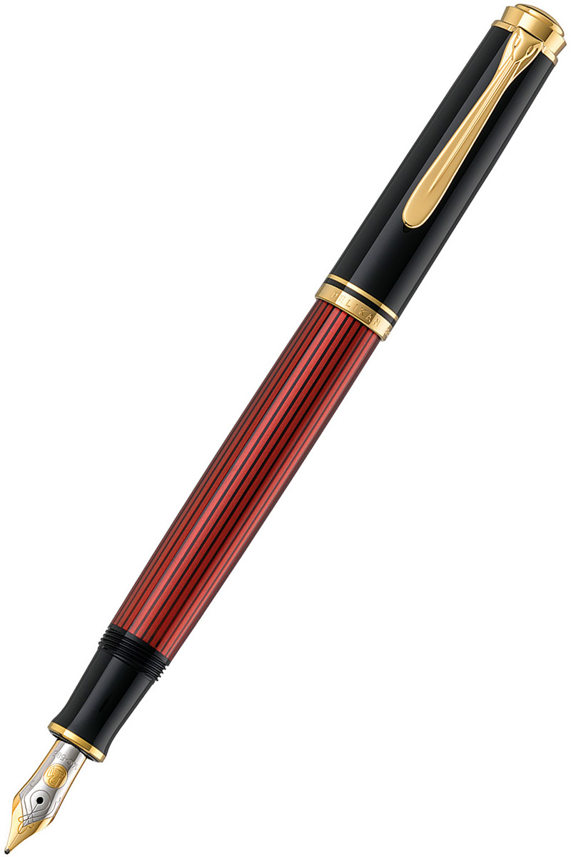 Перьевая ручка Pelikan Souveraen M 600 (928689) чёрный/красный (EF)