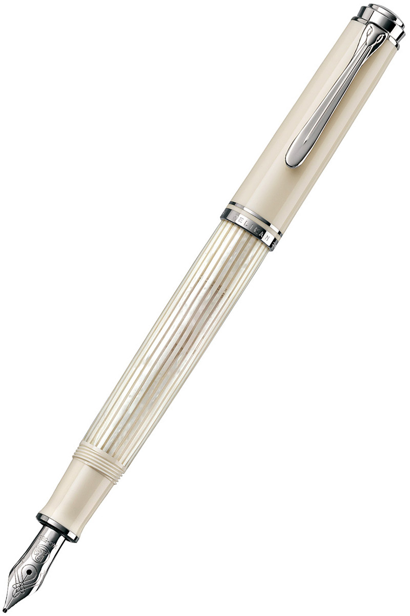 Перьевая ручка Pelikan Souveraen M 605 (805865) белый прозрачный (M)