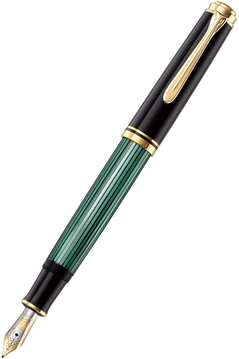 Перьевая ручка Pelikan Souveraen M 600 (980029) черный/зеленый (M)