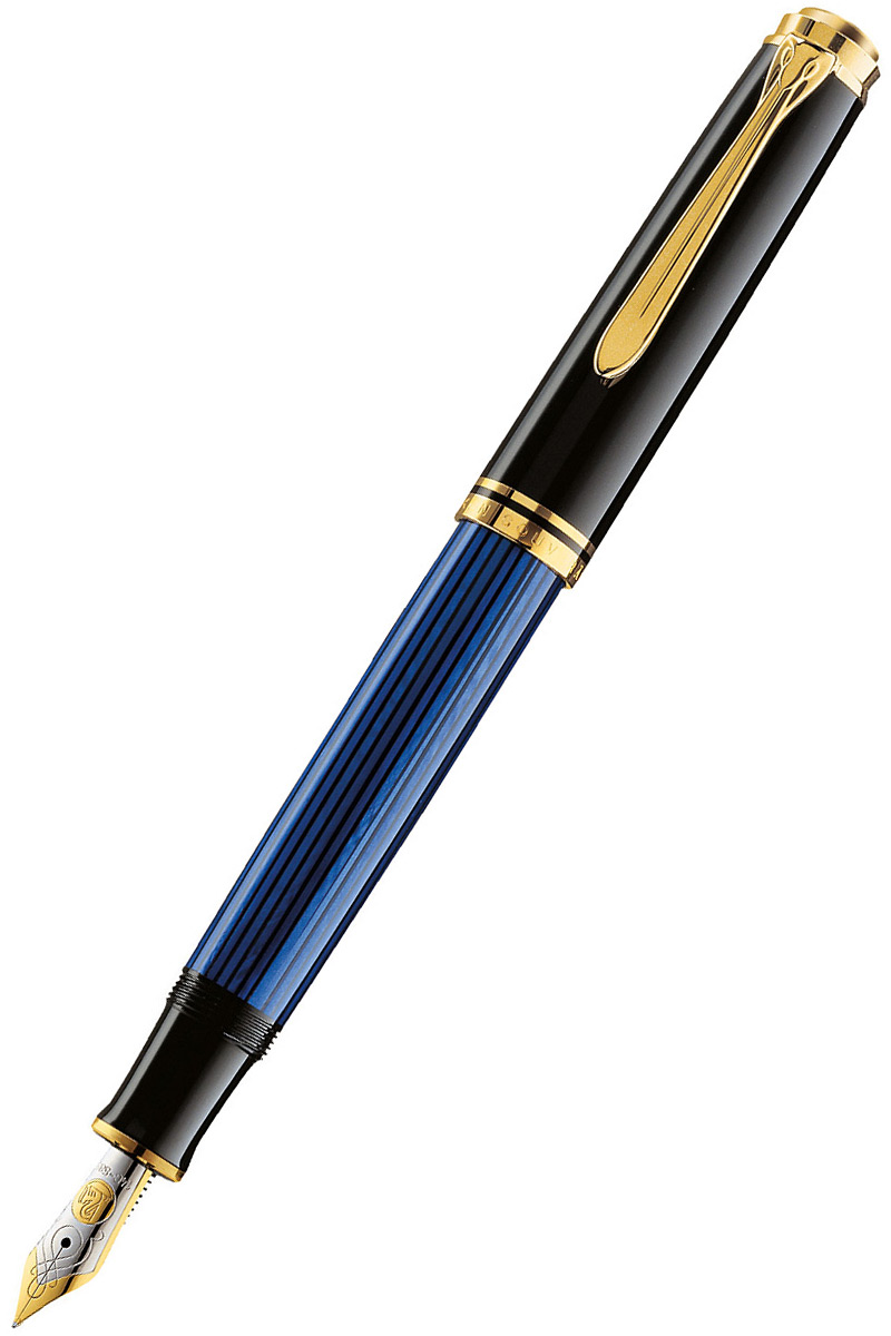 Перьевая ручка Pelikan Souveraen M 600 (995324) черный/синий (M)