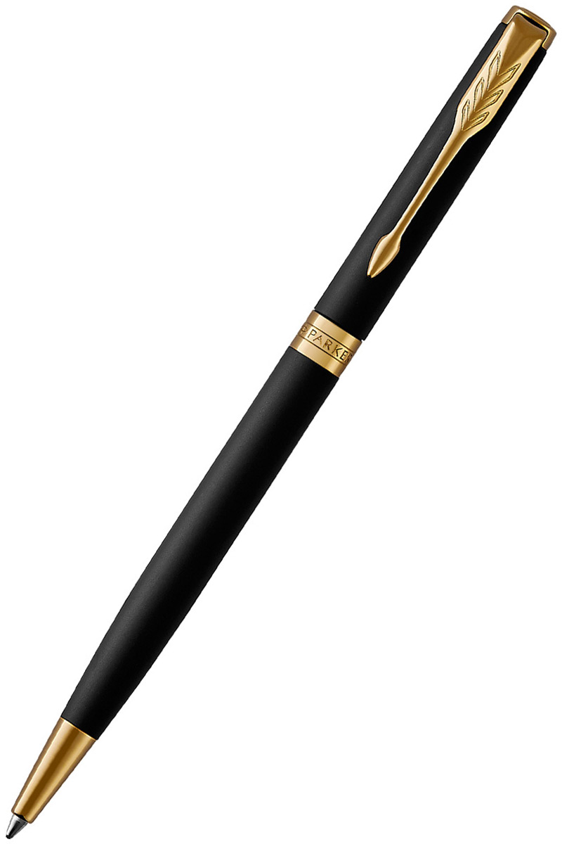 Parker Sonnet Slim Core K428 MattBlack GT шариковая ручка 1931520