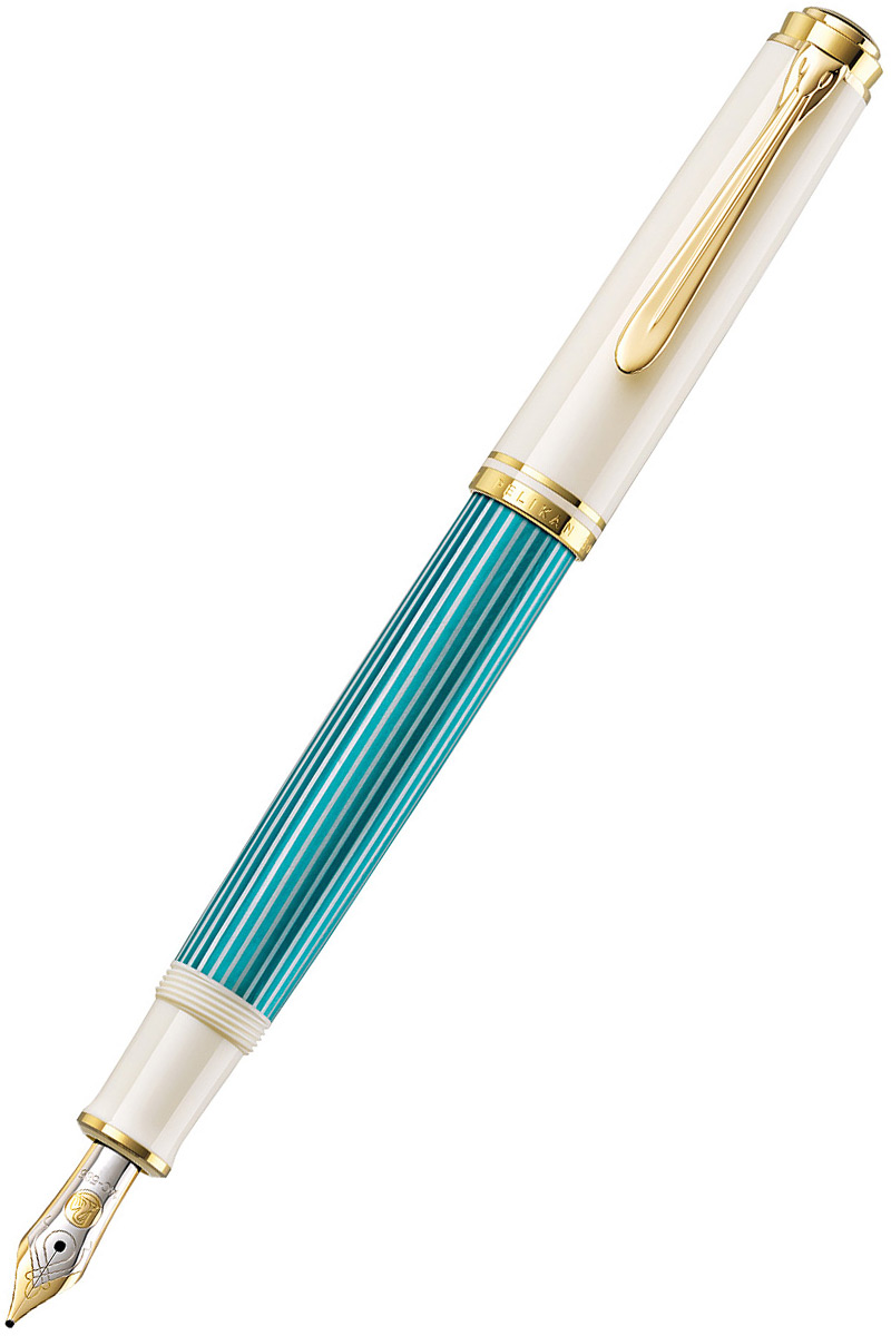 Перьевая ручка Pelikan Souveraen M 600 SE (806442) Turquoise White (F)