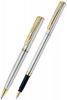 PC0865BP/RP Набор Pierre Cardin Pen and Pen шариковая ручка и роллер. цвет-стальной, корпус-латунь