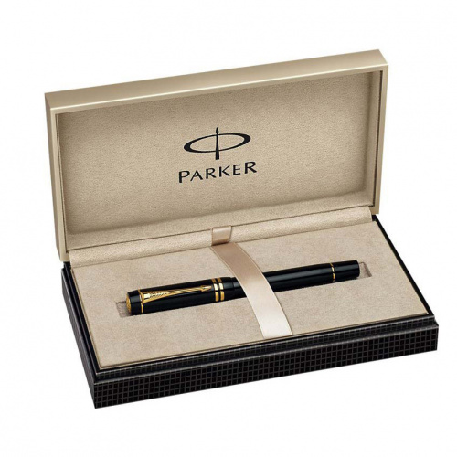 Ручка-роллер Parker Duofold T74 Black GT - фото №3