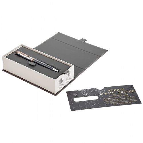 Шариковая ручка Parker Sonnet Special Edition 2018 Stratum Grey PGT - фото №3