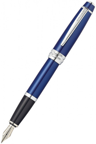 Перьевая ручка Cross Bailey Blue Lacquer M, синий лак - фото №1