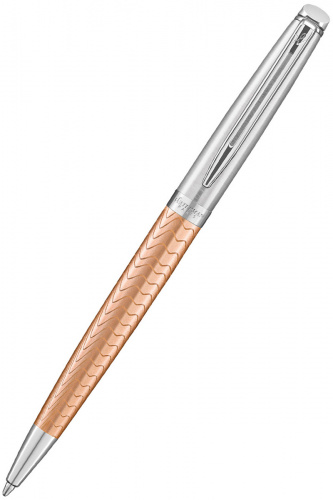 Шариковая ручка Waterman Hemisphere Deluxe Rose Wave CT, розовый лак - фото №1