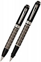 PC0878BP/RP Набор Pierre Cardin Pen and Pen шариковая ручка и роллер. цвет-чёрный, корпус-латунь