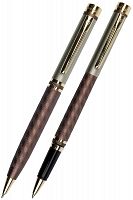 PC0824BP/RP Набор Pierre Cardin Pen and Pen шариковая ручка и роллер. цвет-коричневый, корпус-латунь