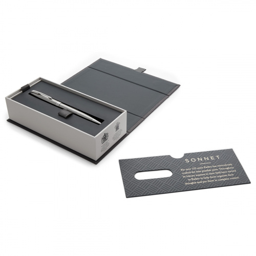 Шариковая ручка Parker Sonnet Slim 2017 Stainless Steel CT - фото №3
