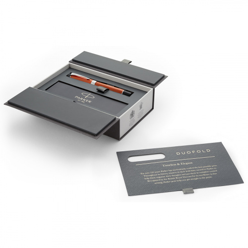 Ручка-роллер Parker Duofold Classic 2017 Big Red Vintage CT - фото №5