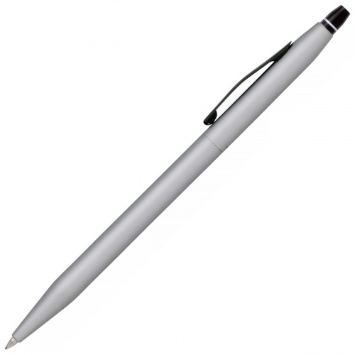 Ручка-роллер Cross Click Satin Chrome, матовый хром/чёрный лак - фото №2