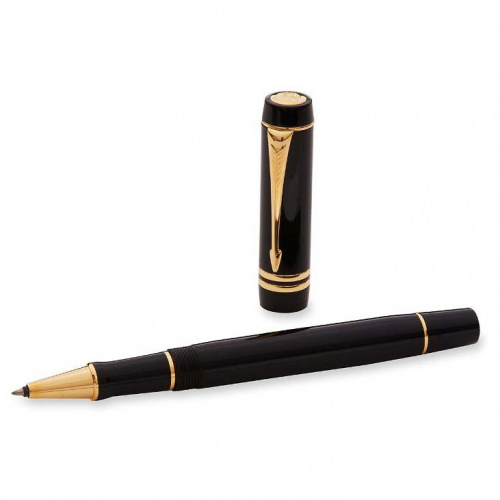 Ручка-роллер Parker Duofold T74 Black GT - фото №2