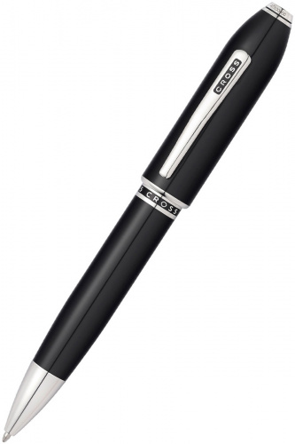 Шариковая ручка Cross Peerless 125 Obsidian Black Lacquer - фото №1
