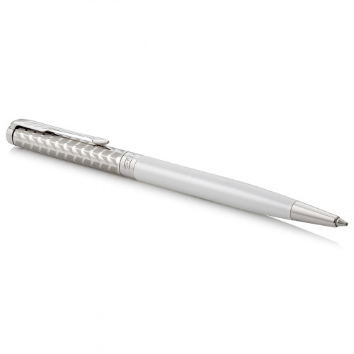 Шариковая ручка Parker Sonnet Slim 2017 Metal & Pearl Lacquer CT - фото №2