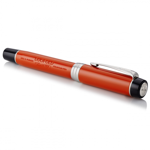 Ручка-роллер Parker Duofold Classic 2017 Big Red Vintage CT - фото №4