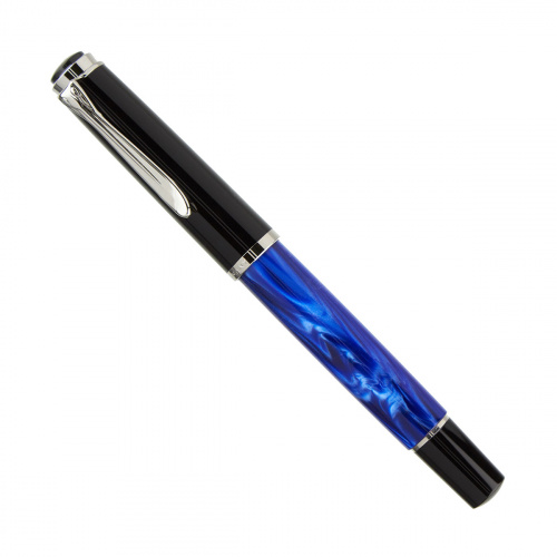 Перьевая ручка Pelikan Elegance Classic M205 Blue-Marbled CT, EF - фото №3