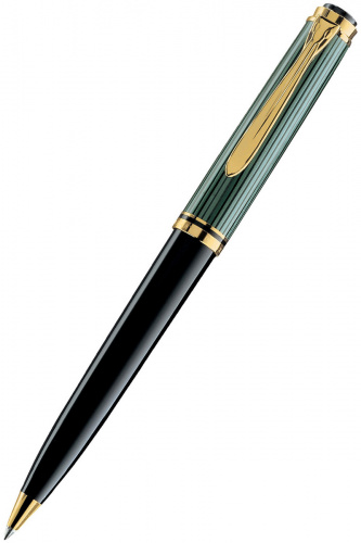 Шариковая ручка Pelikan Souveran K800 Black Green GT - фото №1