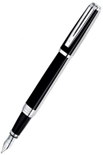 Перьевая ручка Waterman Exception Night & Day Platinum ST, чёрный лак - фото №1