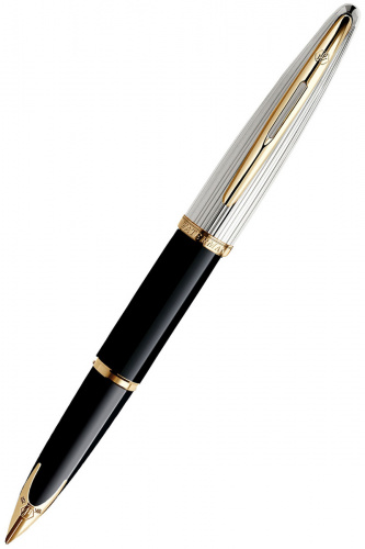 Перьевая ручка Waterman Carene Deluxe Black Silver, чёрный лак - фото №1