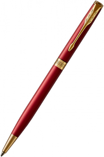 Шариковая ручка Parker Sonnet Slim 2017 Intense Red Lacquer GT - фото №1