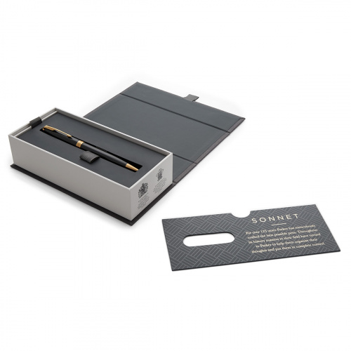 Шариковая ручка Parker Sonnet Slim 2017 Laque Black GT - фото №3