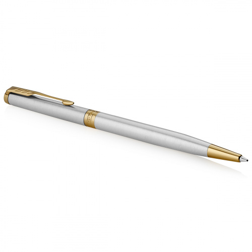 Шариковая ручка Parker Sonnet Slim 2017 Stainless Steel GT - фото №2
