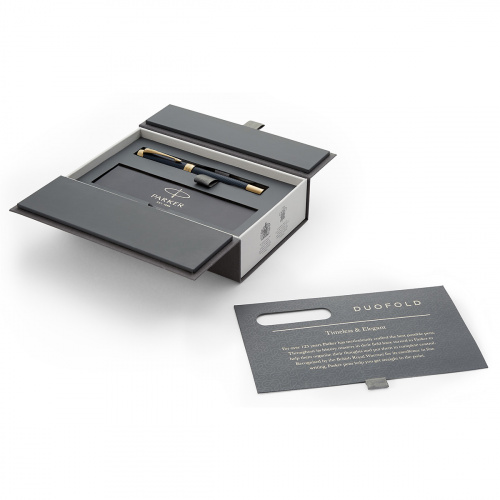 Ручка-роллер Parker Duofold Prestige 2017 Blue Chevron GT - фото №5