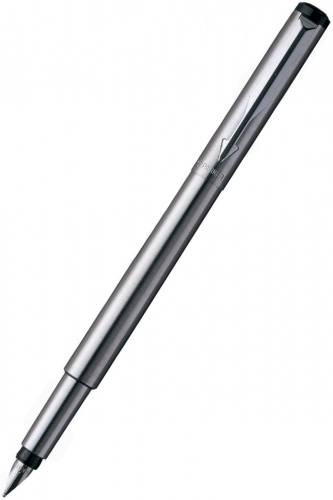 Перьевая ручка Parker Vector Standard F03 Stainless Steel CT, нержавеющая сталь - фото №1